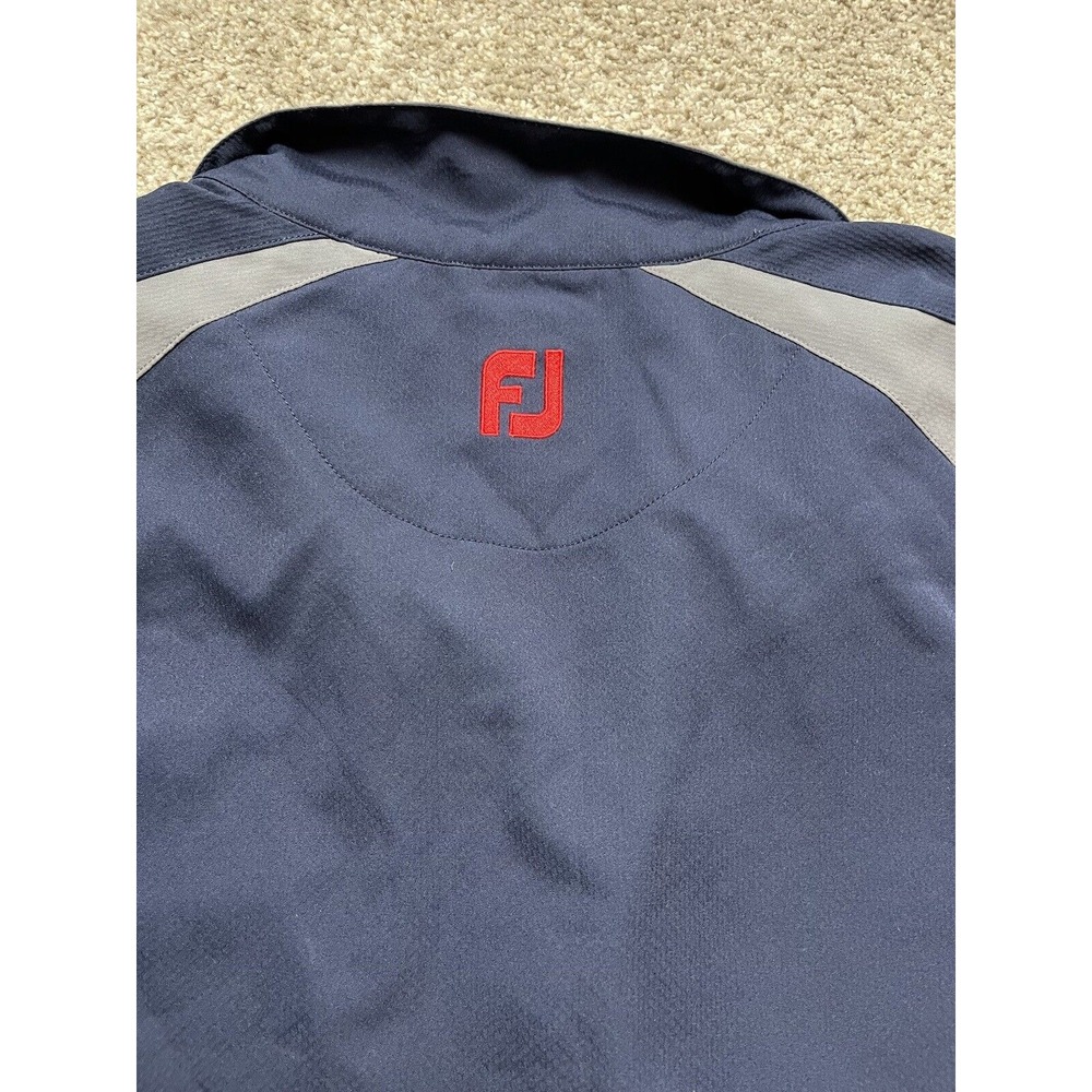 FJ Footjoy Mens Golf 1/4 Zip Navy Blue/Gray Pullover Size Large/L - Picture 9 of 10